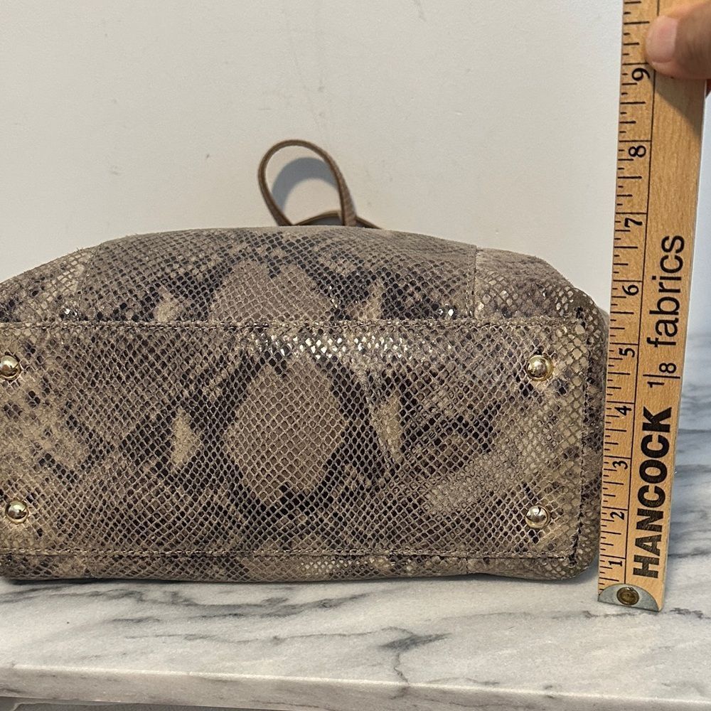 Michael Kors Python snake print gray leather tote… - image 15
